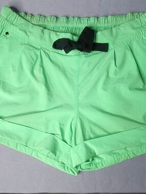 lululemon athletica Neon Green Drawstring Elastic-Waist Athletic Shorts
